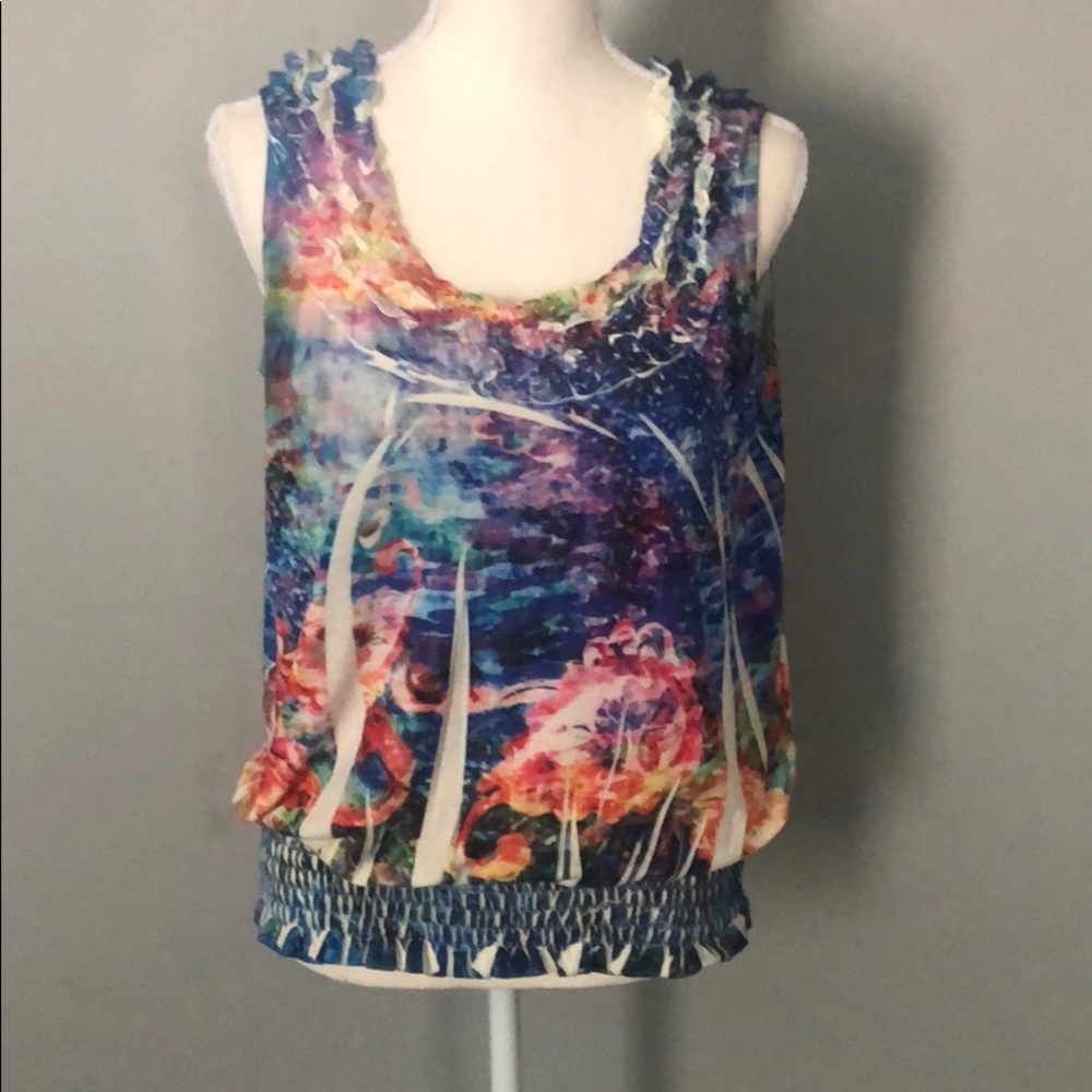 Sienna Rose multicolored sleeveless top.